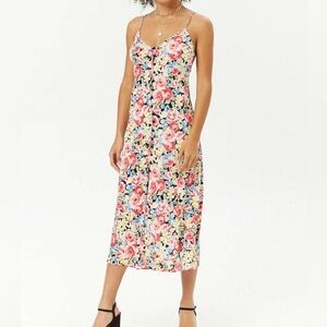 Floral Spaghetti Strap Midi Dress